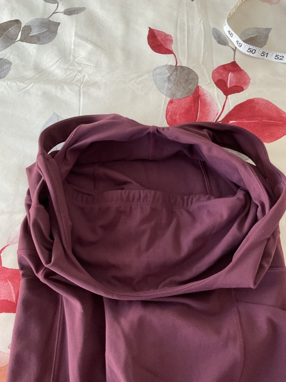 Athleta Burgundy Cropped Jumpsuit - Picture 4 of 9